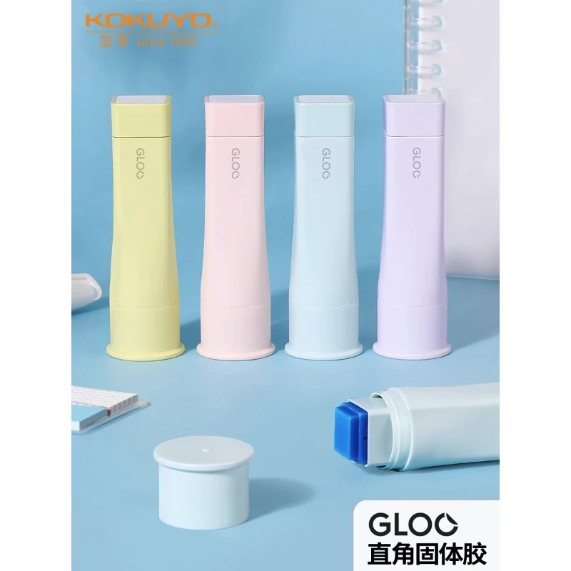 日本Kokuyo国誉胶棒固体直角胶大容量强力胶水高粘度手帐儿童笔型