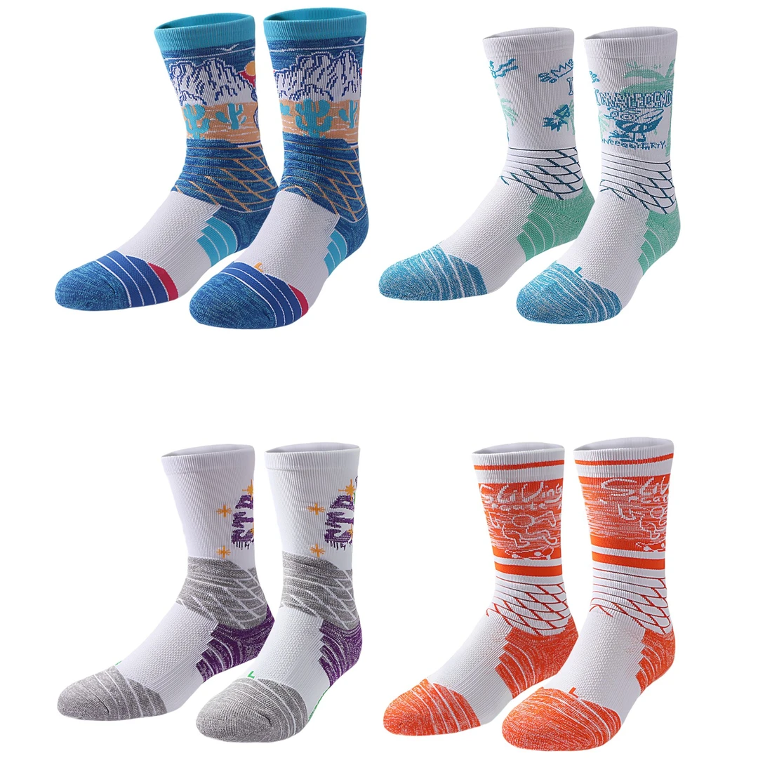 阿格莱德3双专业篮球羽毛球袜（通用）防滑减震吸汗UG-LQ24-06004