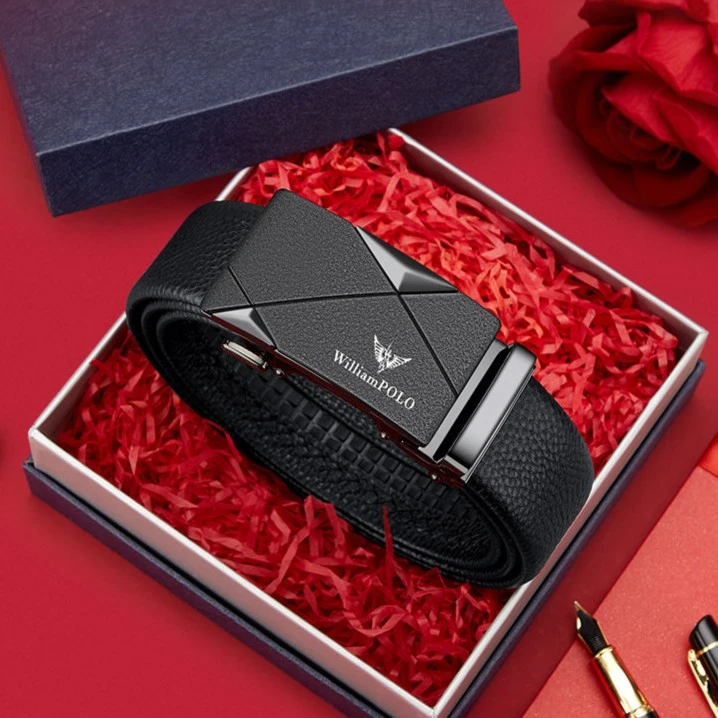 英皇保罗真牛皮皮带男士2025新款高档自动扣生日礼物送老公裤腰带