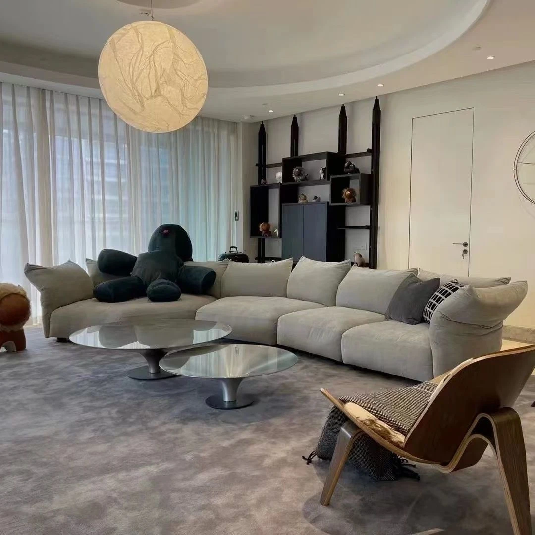 楷美琪意式极简轻奢花瓣沙发设计师异形大户别墅客厅网红转角沙发