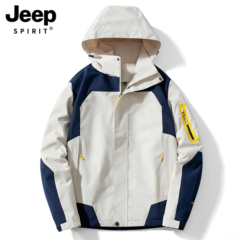 JEEP冲锋衣外套男女款春秋冬季三合一2025新款加绒加厚防风夹克
