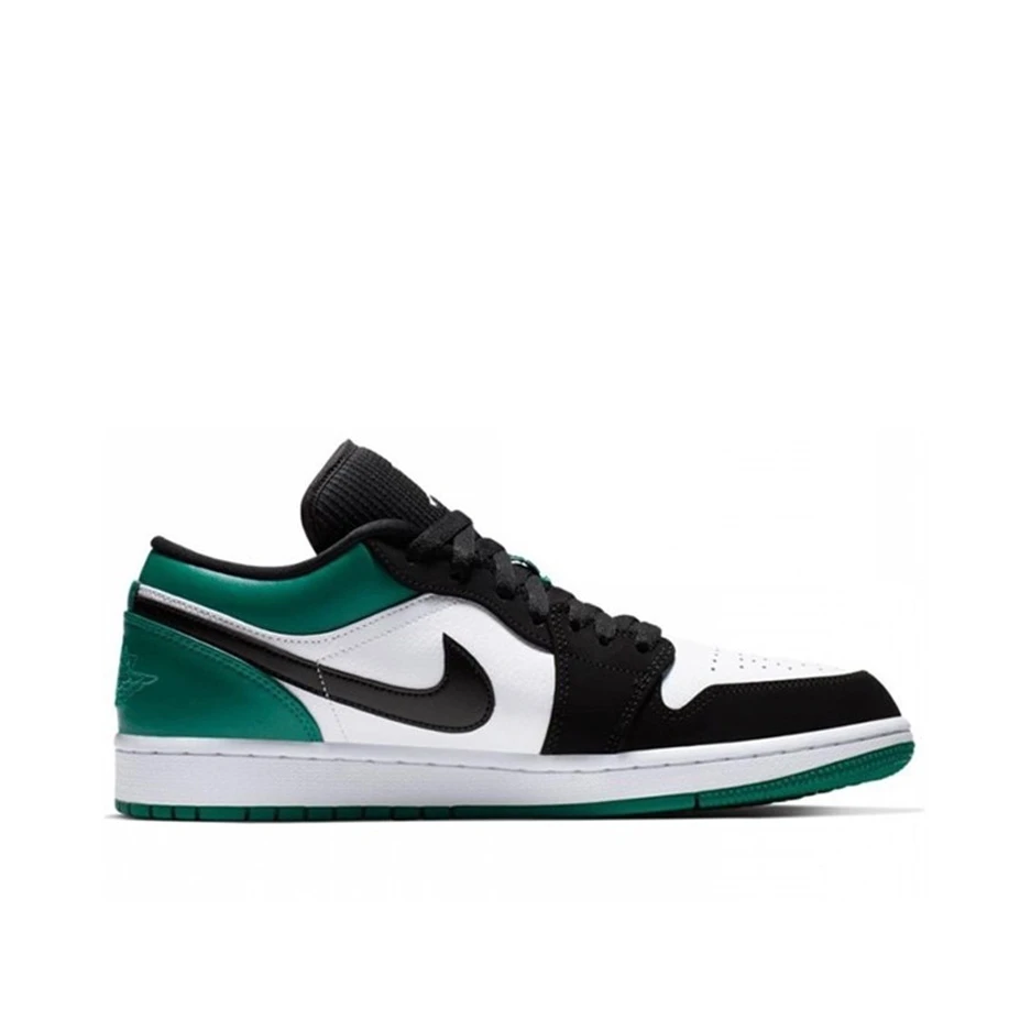 耐克女鞋Air Jordan 1 Low AJ1黑绿脚趾低帮复古篮球鞋553560-113