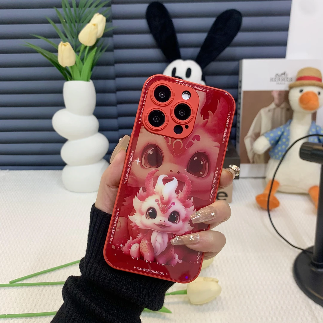 幸运龙金属玻璃手机壳苹果系列15手机壳OPPO华为小米个性小众创意