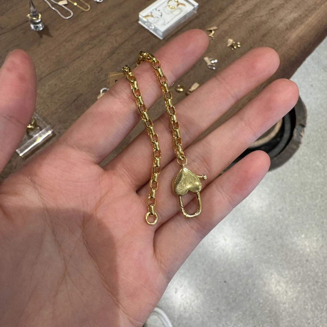 925银手链 1201A10 TJ韩国女装韩国直播代购925 爱心手链