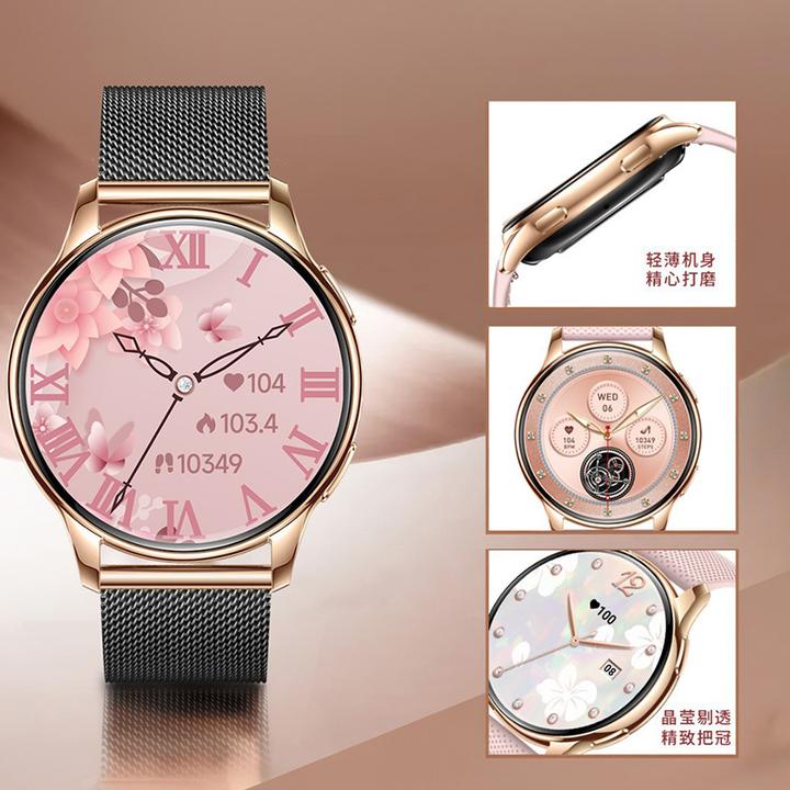 时尚女性智能蓝牙通话手表健康监测心率血压血氧计步运动手环礼物