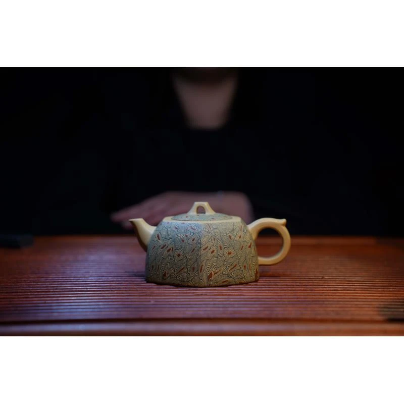 段泥胶泥六方井栏紫砂壶【华】