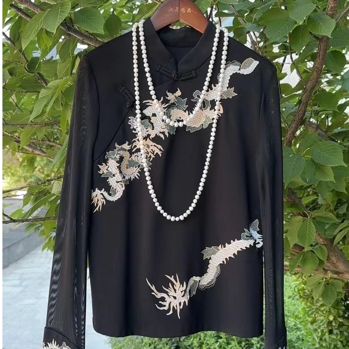 汉舞中国风原创刺绣百搭打底衫A9058