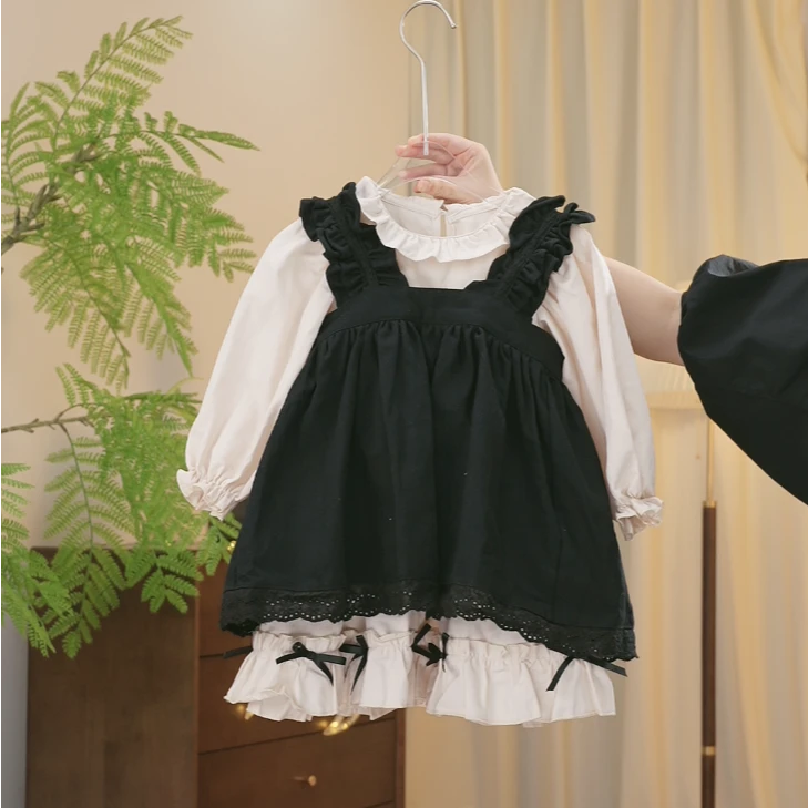 【现货】24秋季新款儿童公主裙两件套时尚洋气中小童洛丽塔裙子气质