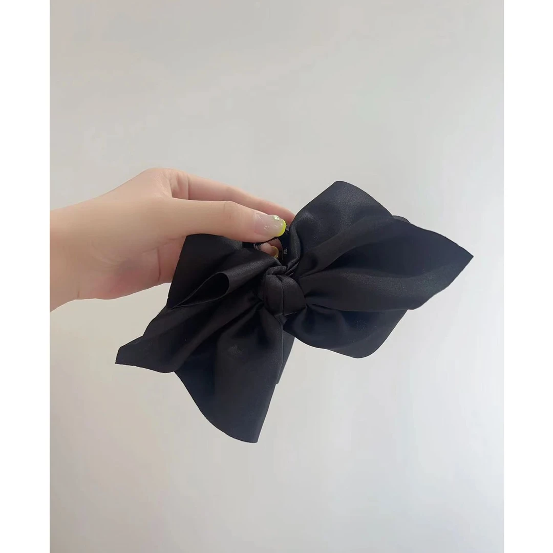 【YFONI】高级缎面蝴蝶结抓夹盘发夹发饰头饰