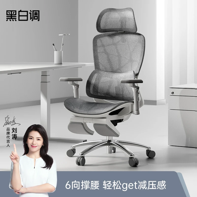 黑白调E2 Pro人体工学椅子护腰透气舒适久坐学习电脑