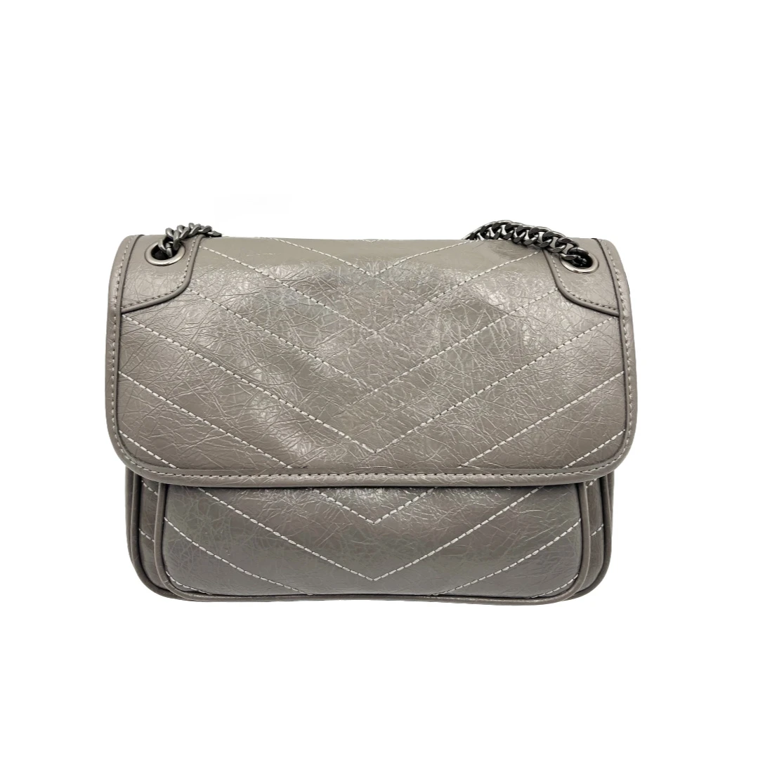 【CF】新款轻奢百搭手提单肩斜挎Niki包 1061-灰色