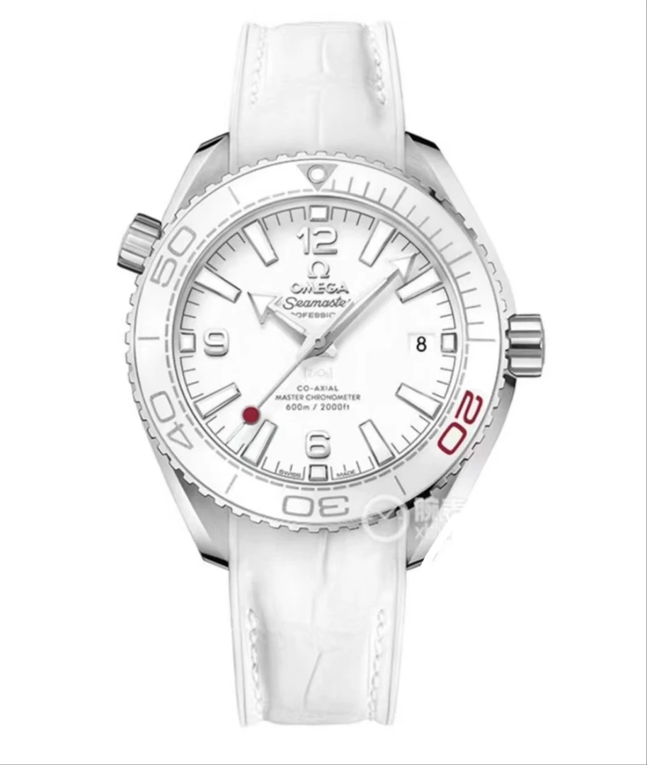 99新 Omega/欧米茄 欧米茄海马600系列白陶瓷39.5表径