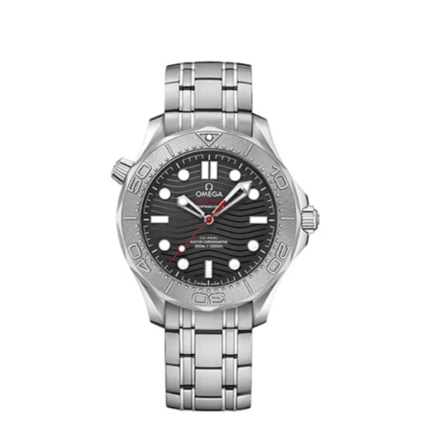 99新 Omega/欧米茄 欧米茄海马300系列单表黑游艇机械男士手表