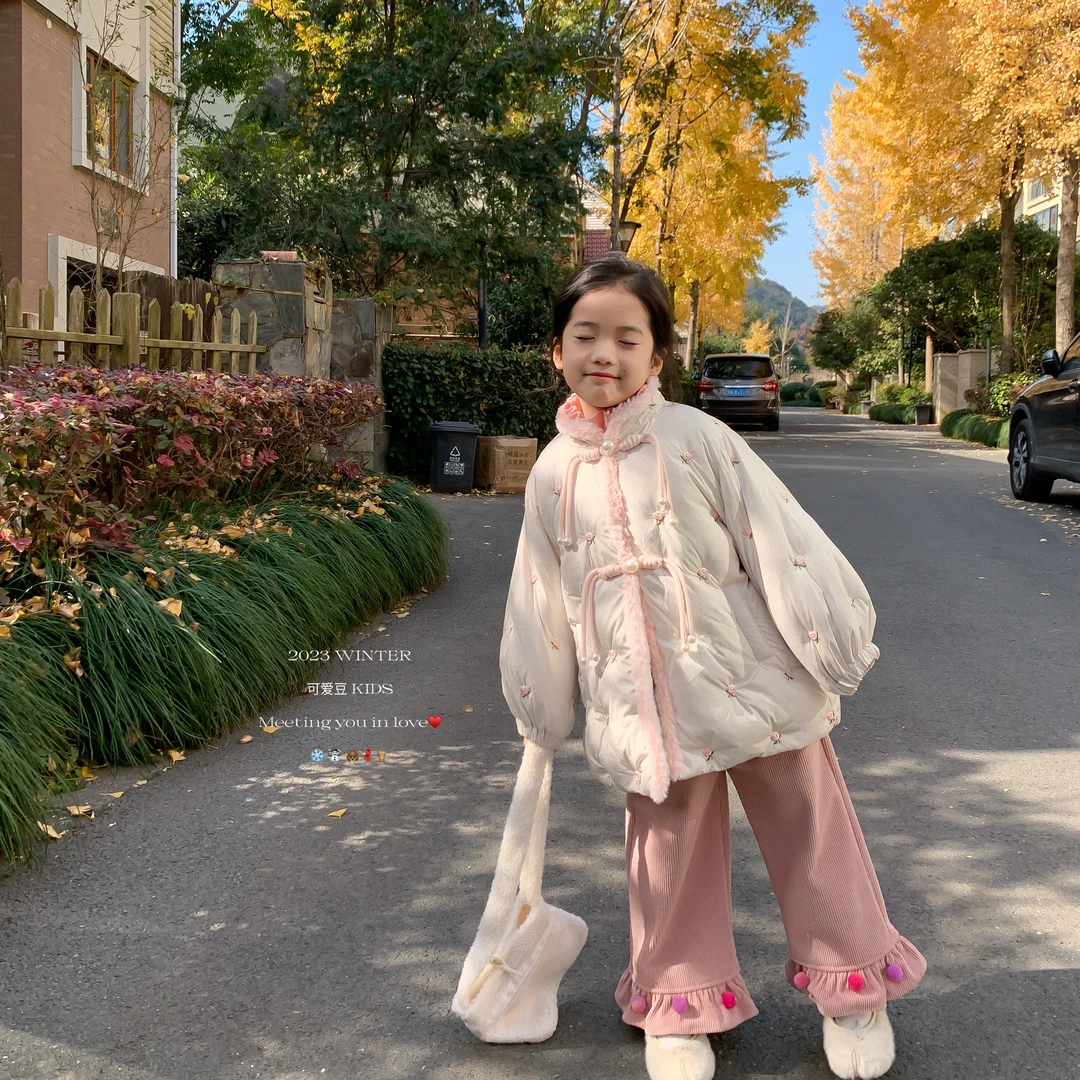 【断码清仓】S3364-提花新中式羽绒服(90白鸭绒)