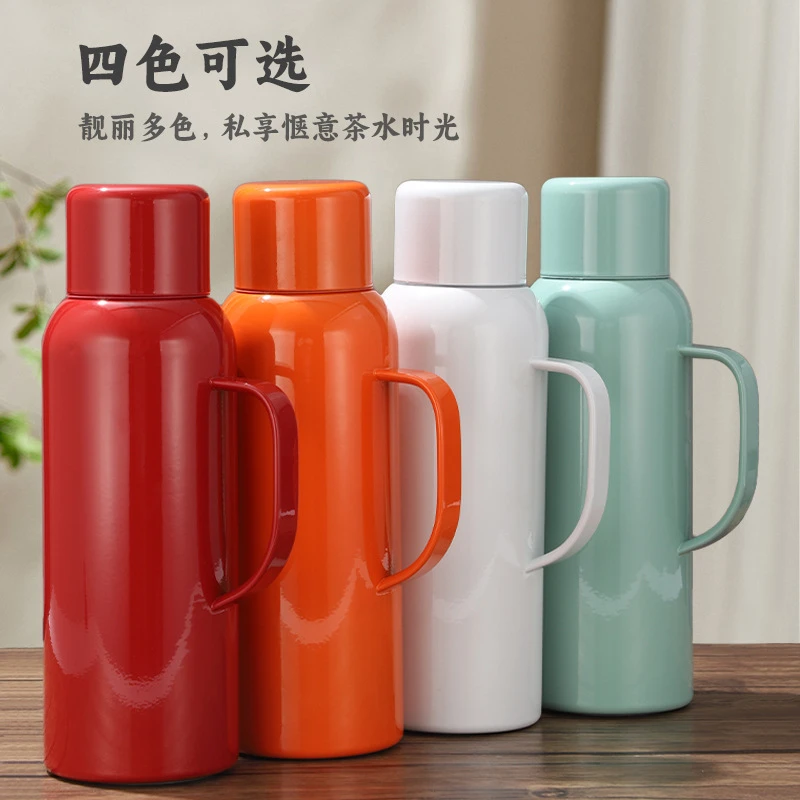 便携式不锈钢保温杯学生宿舍保温瓶家用大容量焖茶壶小钢炮热水瓶
