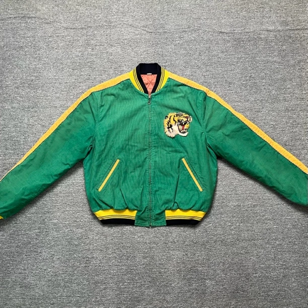 Gucci 虎头刺绣做旧夹克外套/64码/95新/11624
