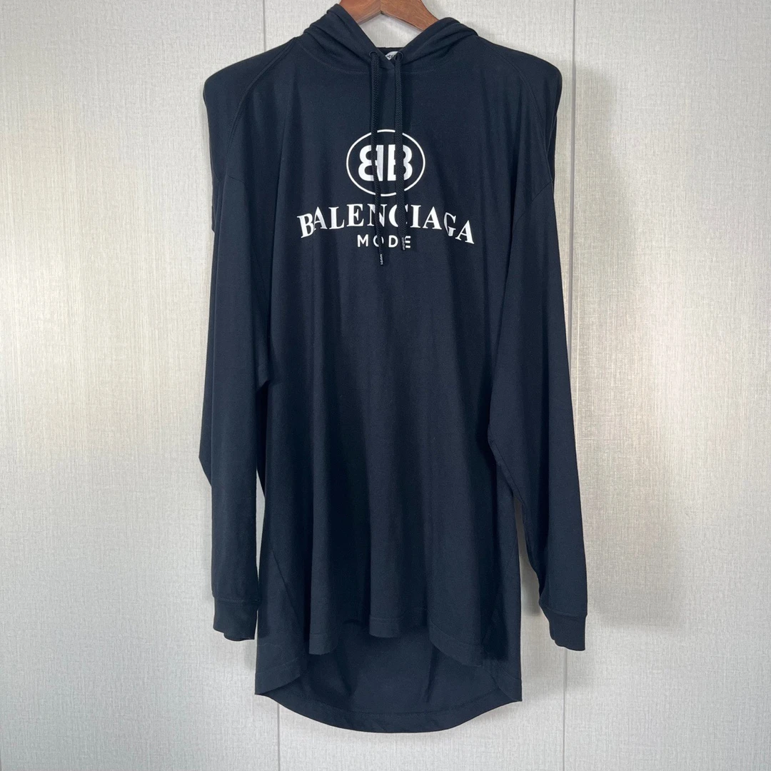 Balenciaga 双B后背镂空帽衫/os xs码/全新/10571