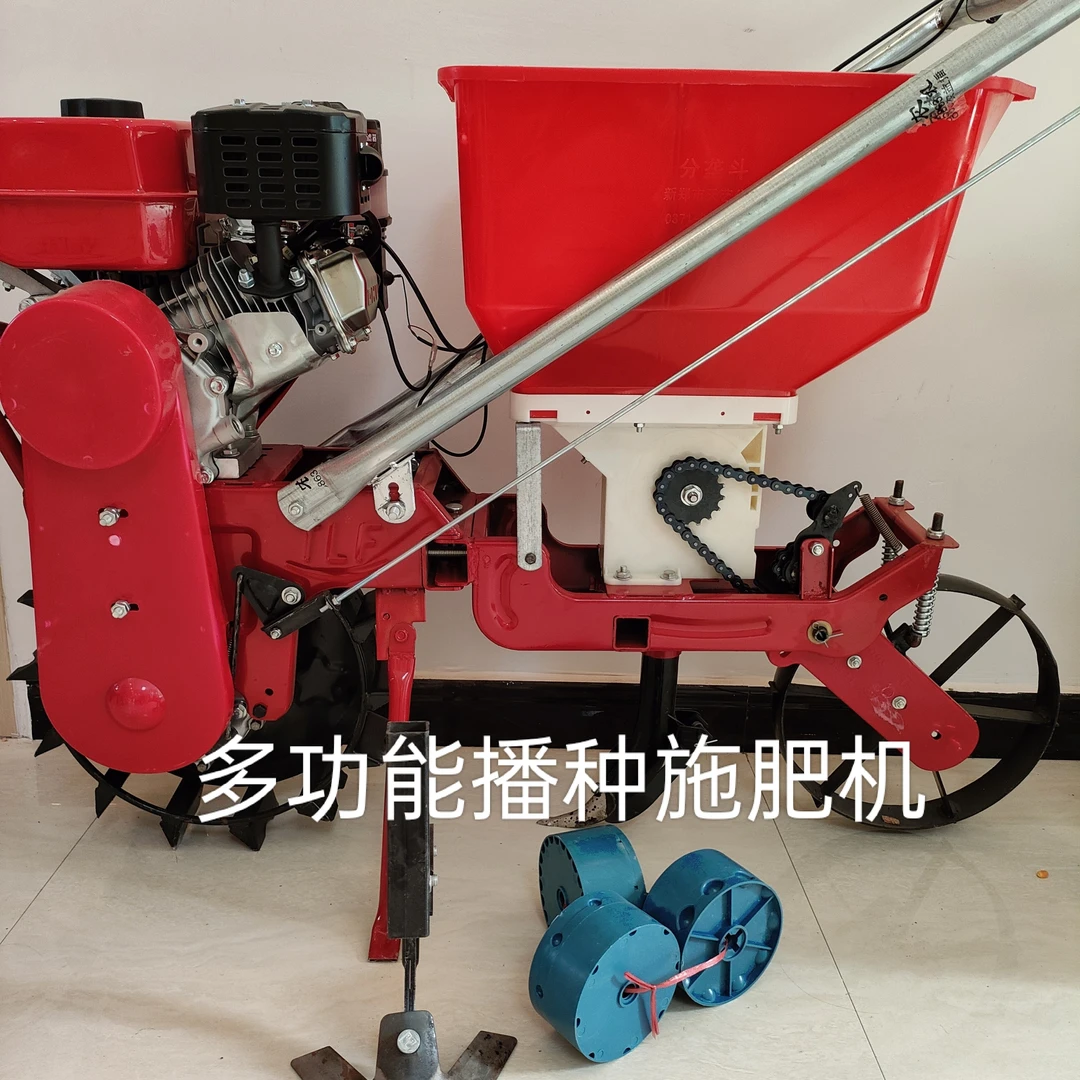 专业施肥机汽油（单仓）施肥大小可调播种量多少可调可单行双行施肥