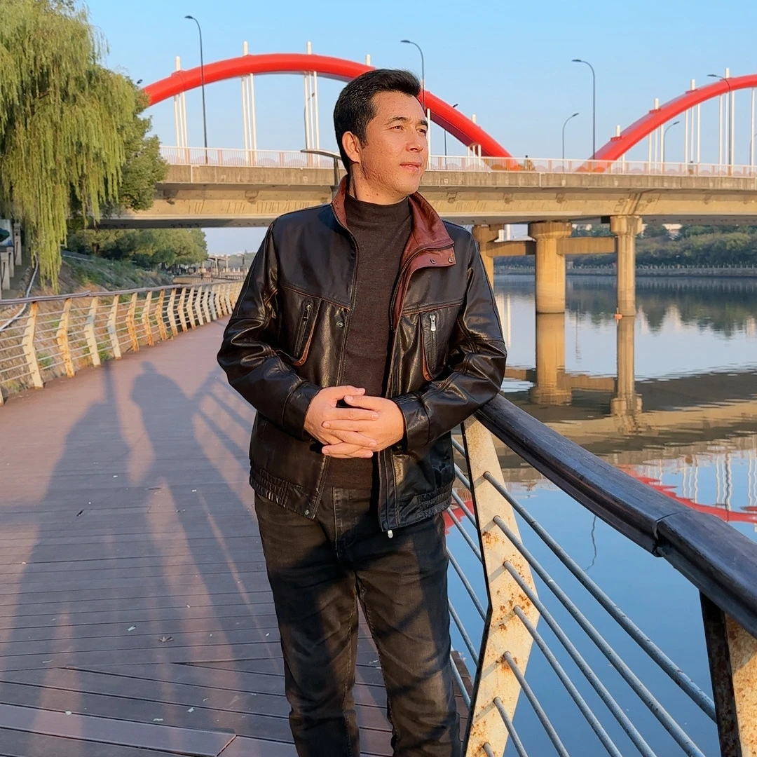 男士头层牛皮油蜡外套Kala Hirum Qapan立翻领猎装宽松皮夹克短款