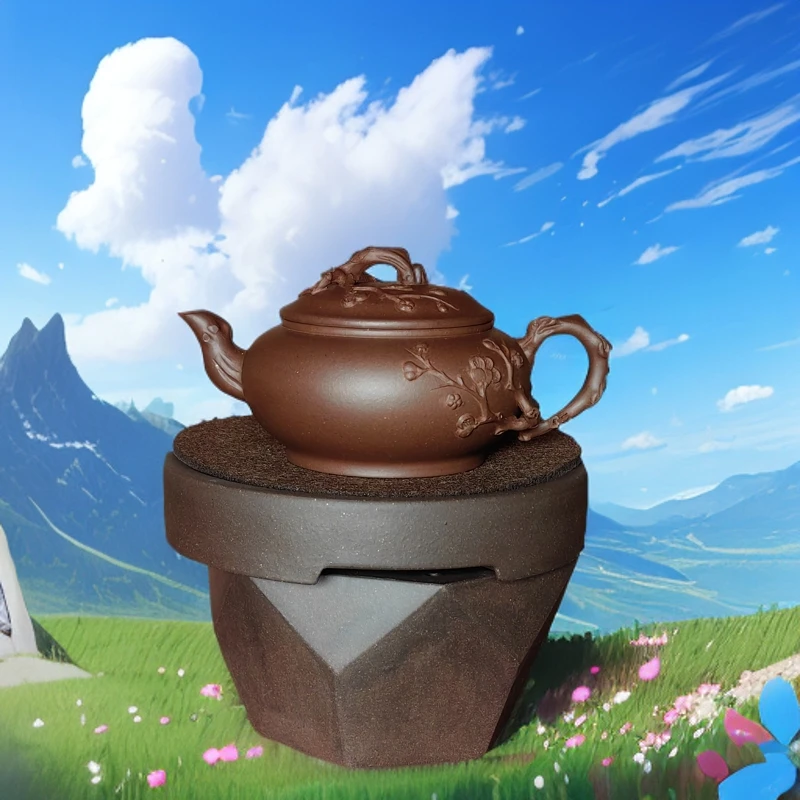 全手工紫砂壶底槽青梅花茶壶宜兴纯手工制作茶具