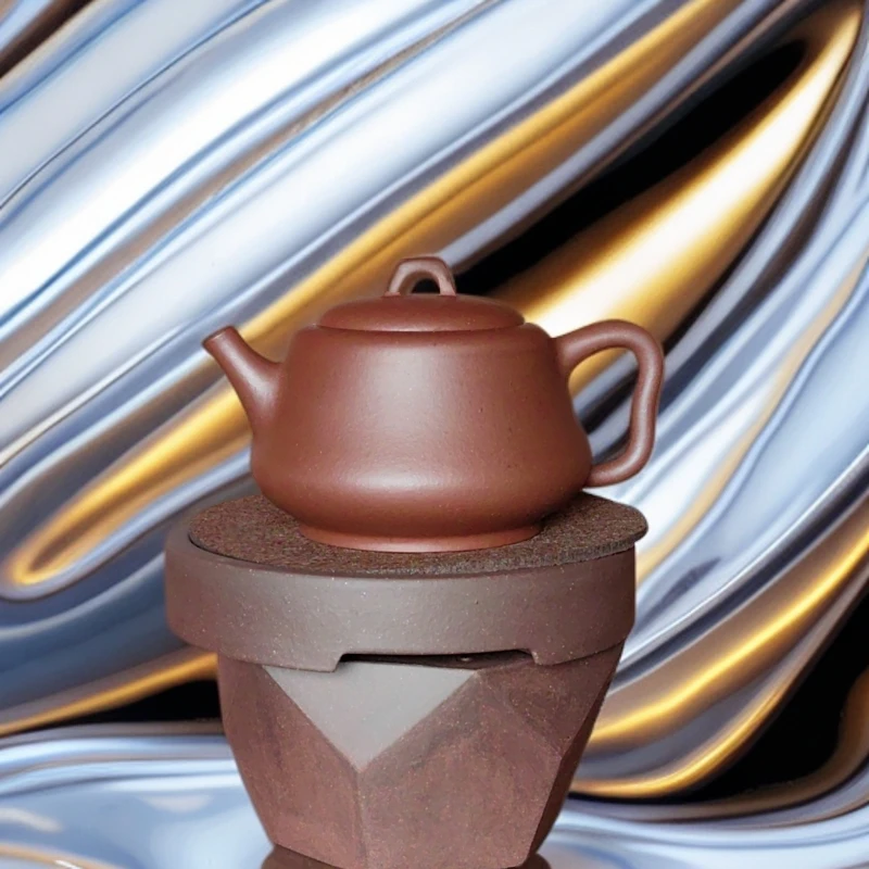 原矿底槽清手工紫砂壶柱础壶180毫升家用小茶壶