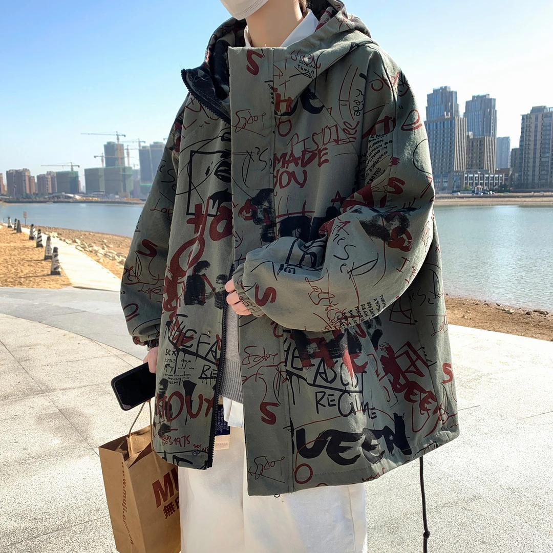 美式复古工装夹克男欧美高街hiphop外套春秋季潮牌vintage冲锋衣
