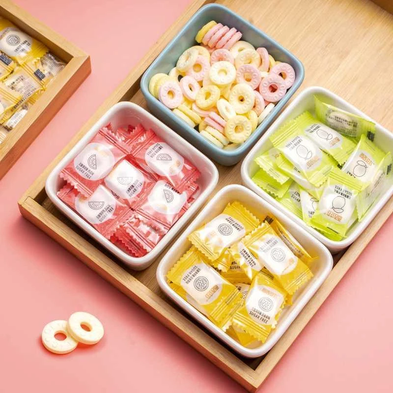 酷莎压片无糖薄荷糖清凉柠檬味网红招待圈圈糖口味清新口气零食