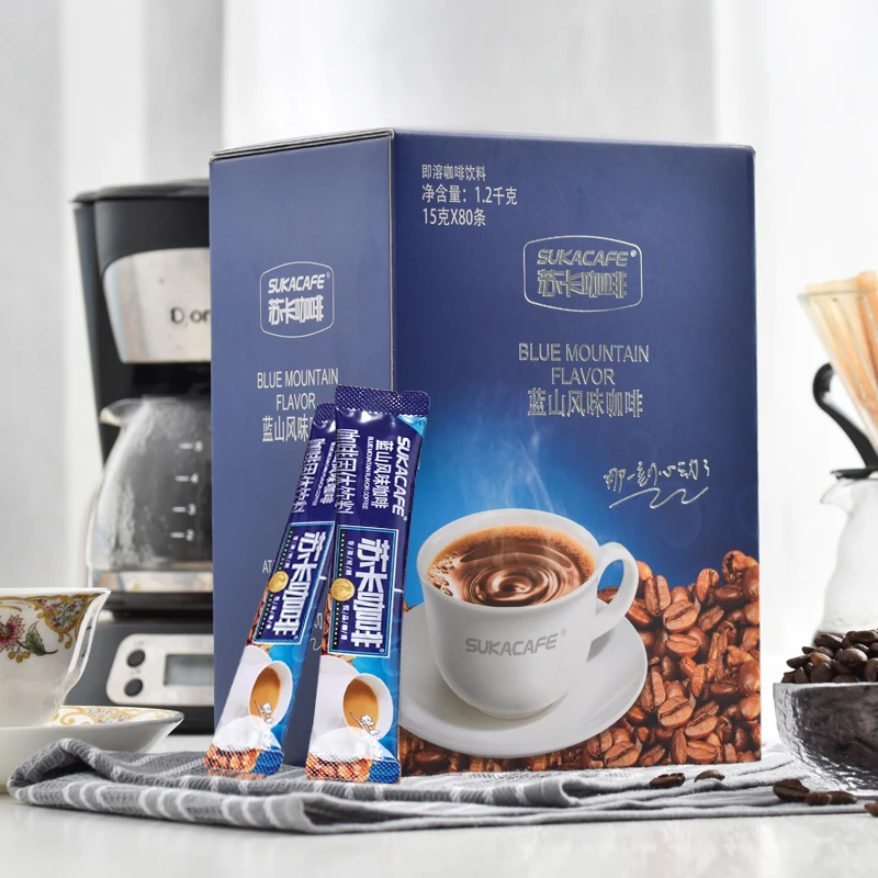 苏卡蓝山风味速溶咖啡上班办公提神特浓拿铁摩卡特浓醇香品质咖啡