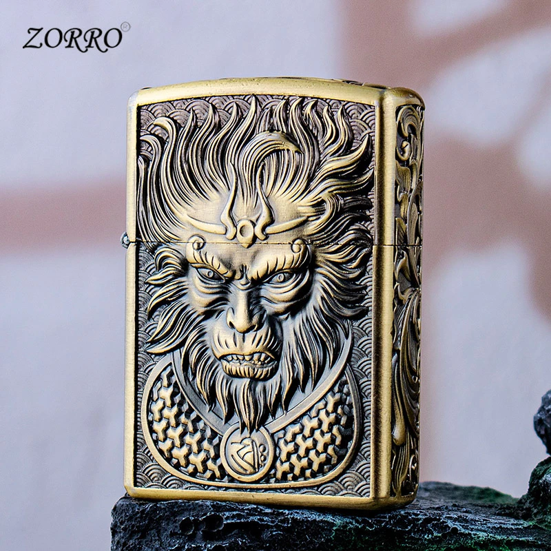 ZK30-2一生所爱青铜一体煤油打火机