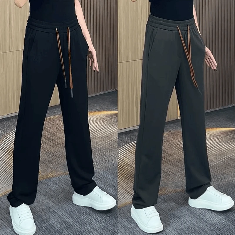 欧货高品质商务垂感休闲裤男秋季新款潮牌舒适直筒运动裤百搭卫裤