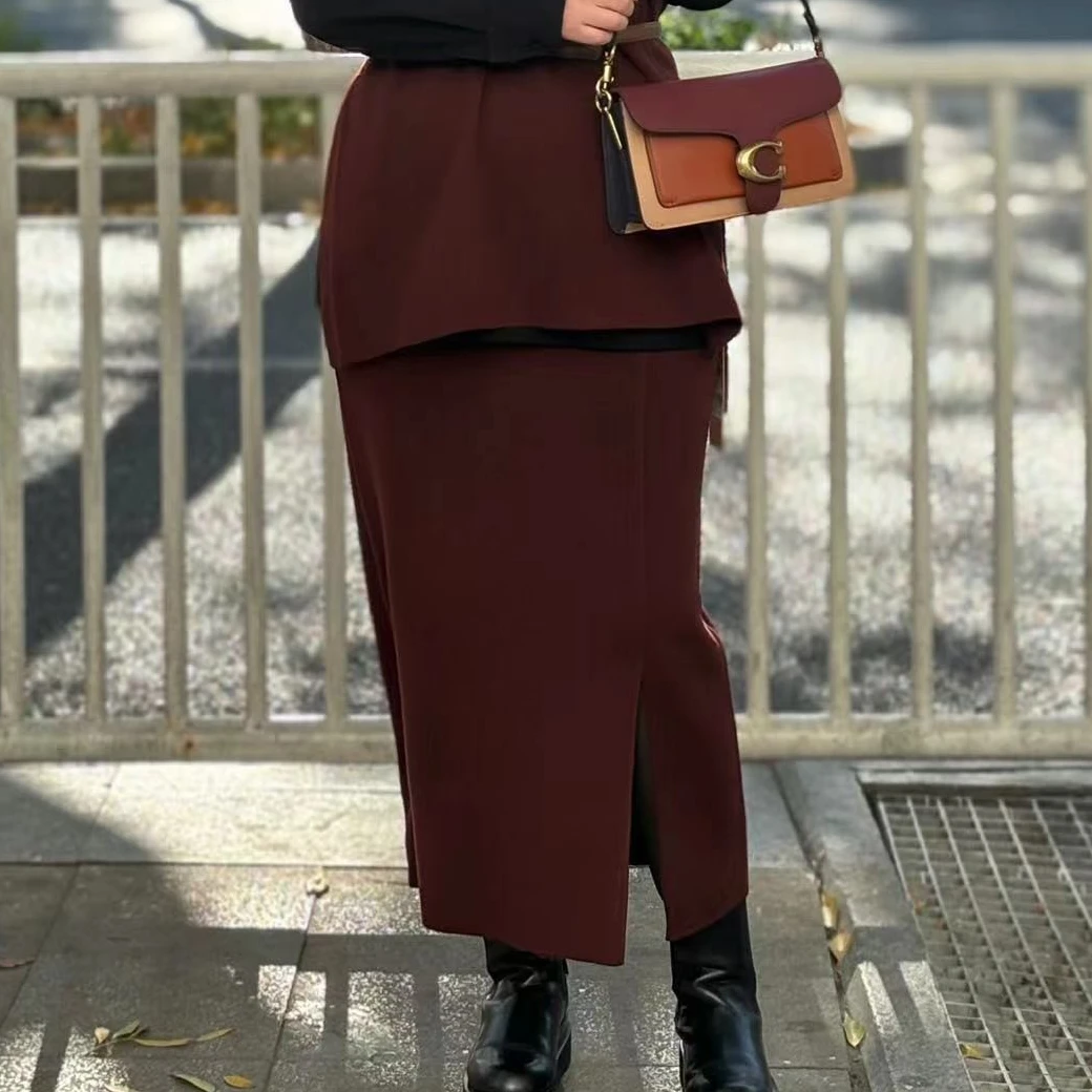 【JINYU品质】2024秋季简约百搭显瘦时尚女士半裙