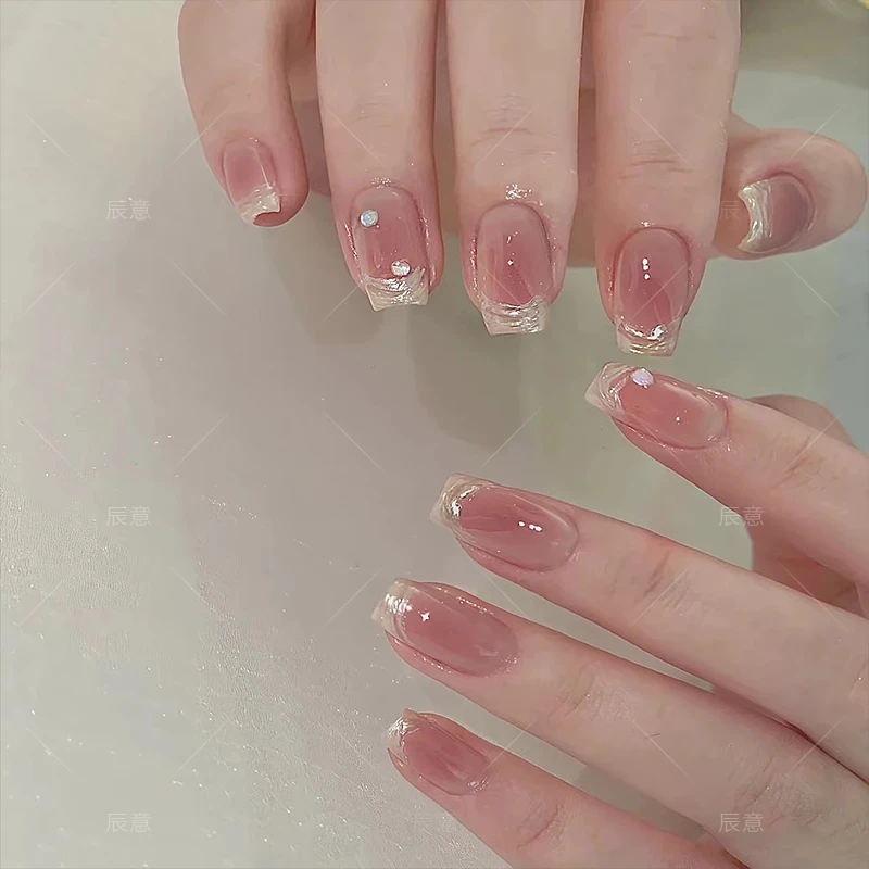 【指尖星河】美甲穿戴甲纯手工美甲片穿戴式指甲油甲油胶纯欲指甲贴