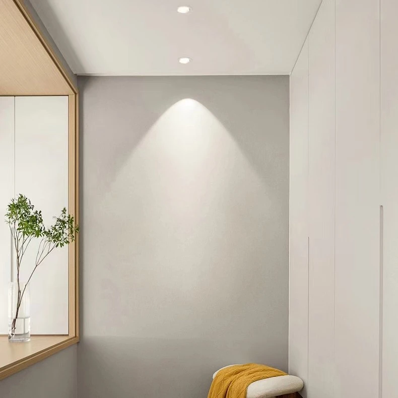 LED筒灯射灯简约现代过道走廊客厅卧室开孔7.5家用嵌入式天花灯