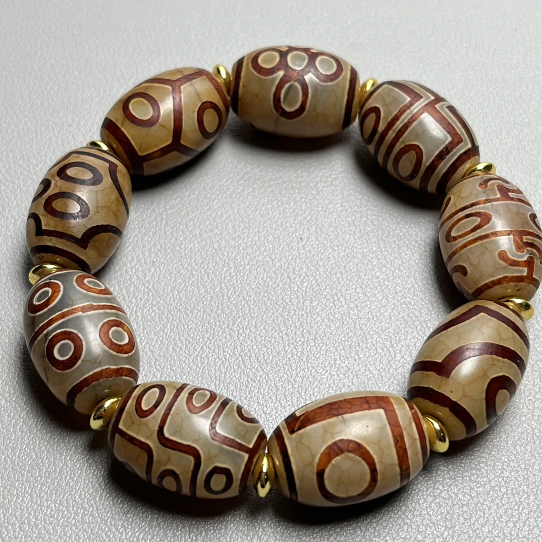 藏传藏式天然玛瑙一到九古珠百搭时尚简约大气男女通用款精美手串