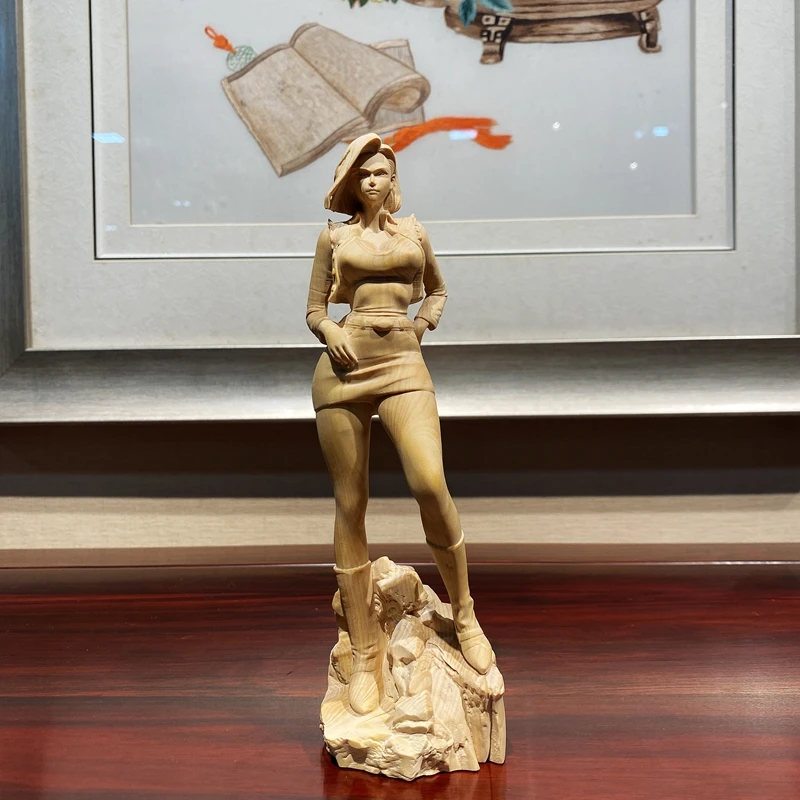 小叶黄杨木动漫57号吉塔人物装饰品收藏摆件