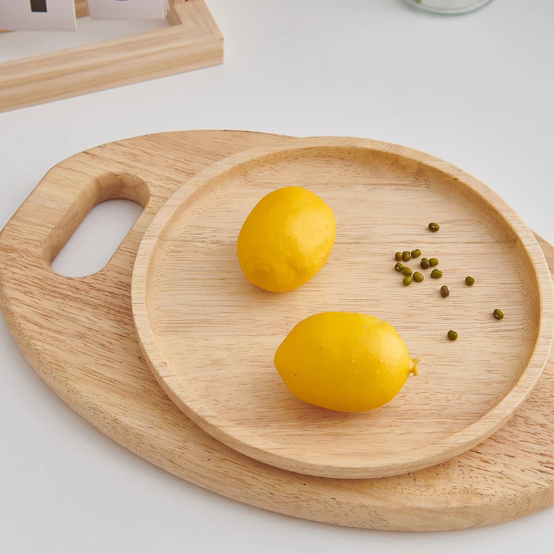 小马特手工轻奢圆果盘客厅家用创意餐厅木质手工轻奢客厅家用果盘
