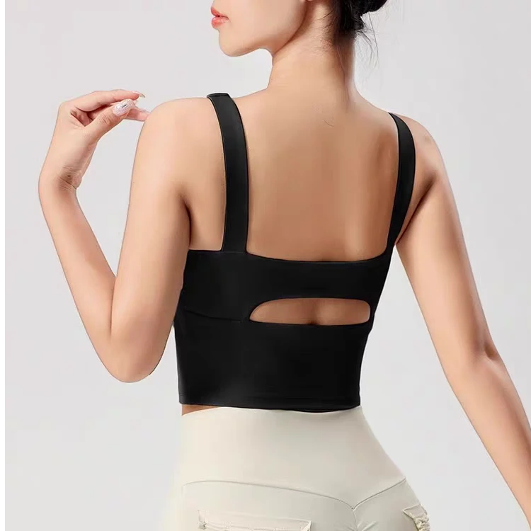 WX6150外穿运动背心性感防震聚拢瑜伽服跑步内衣一体式新款bar女