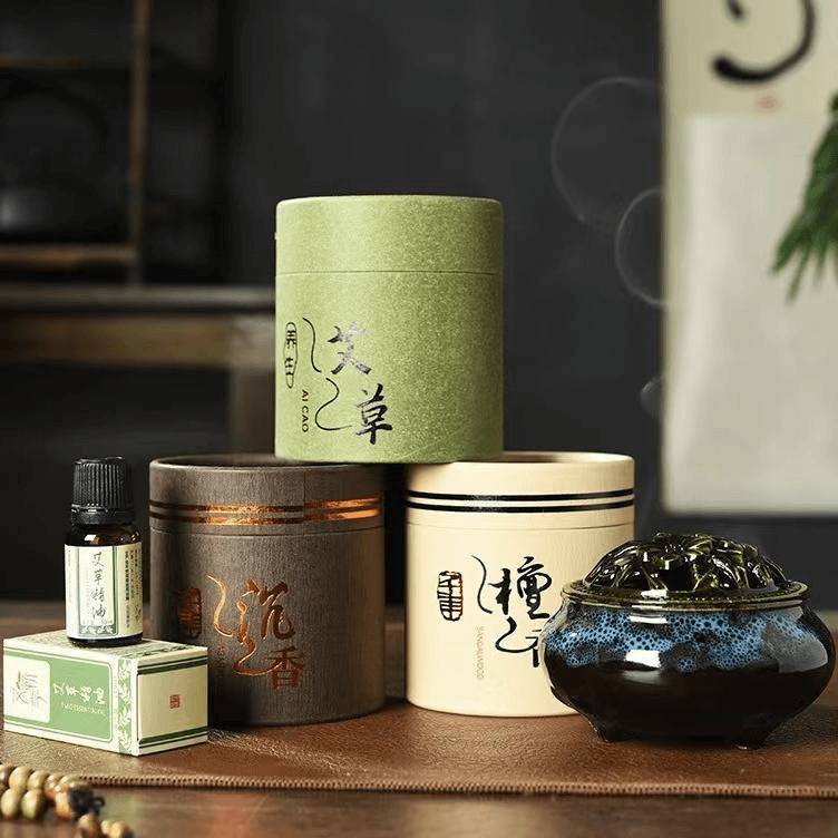 【48单盘天然檀香+香炉】熏香家用室内淡雅沉香盘香艾草4小时檀香香