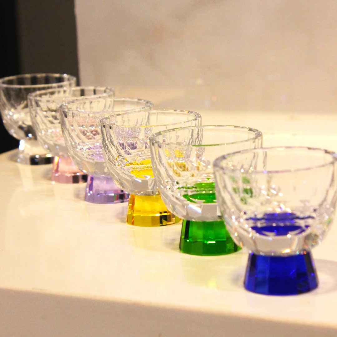 水晶玻璃杯加厚耐热中式小茶杯功夫茶具家用主人品茗杯小酒杯