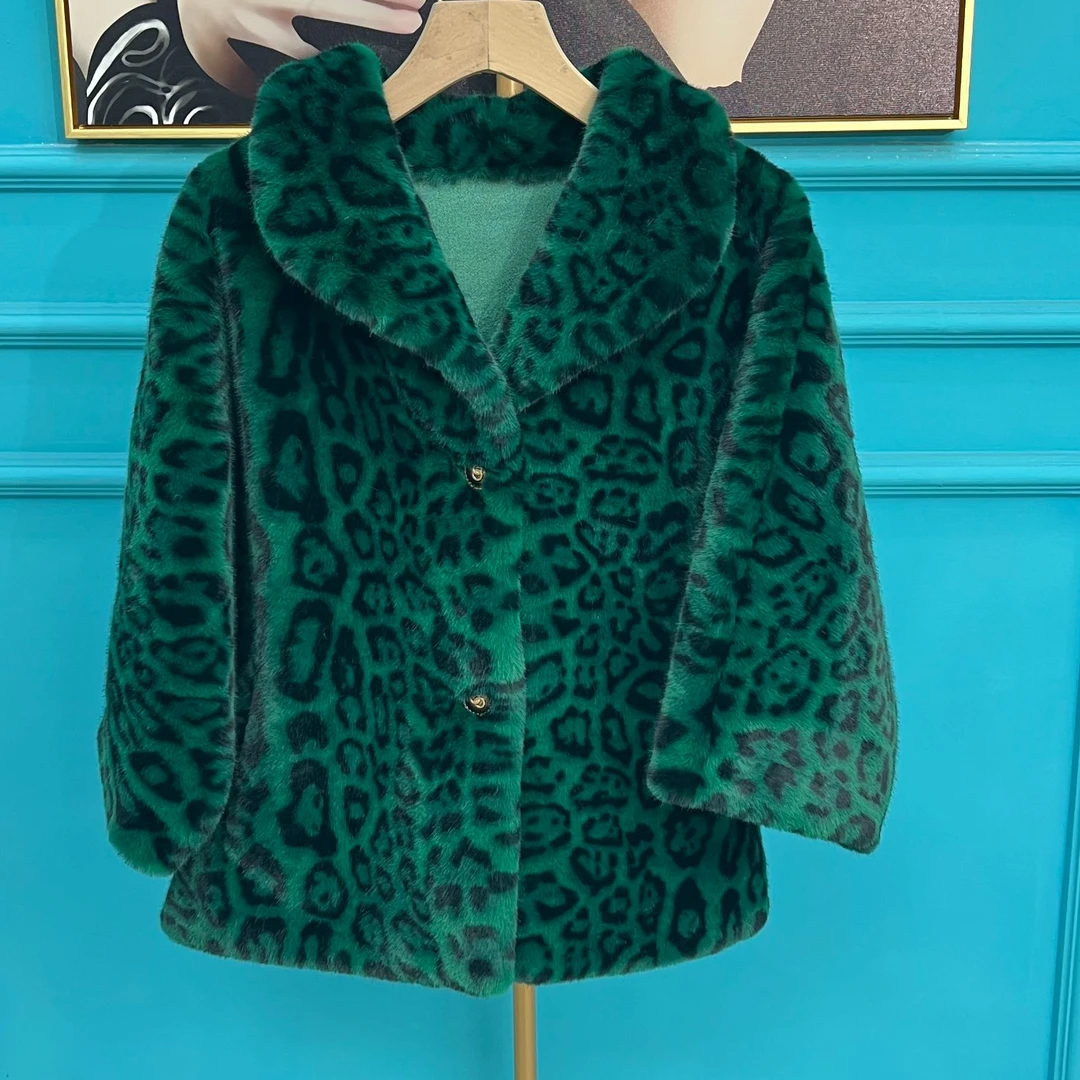 【裕杰专属】A17新款环保毛时尚洋气小立领新中式宽松短款