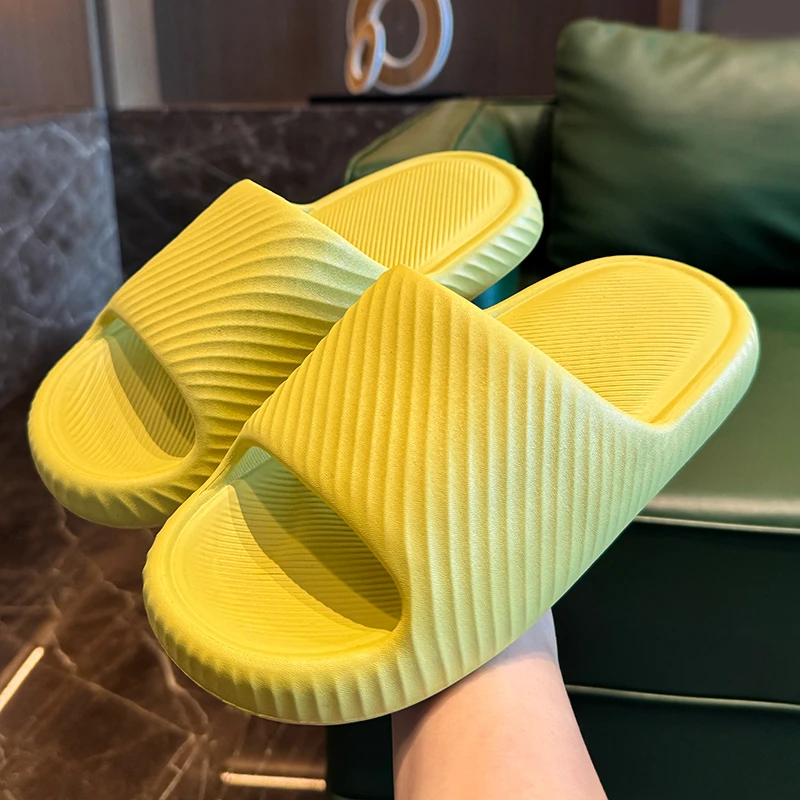 靓蒂芬夏天EVA洗澡拖鞋女防滑室内简约浴室厚底简洁情侣凉拖鞋男