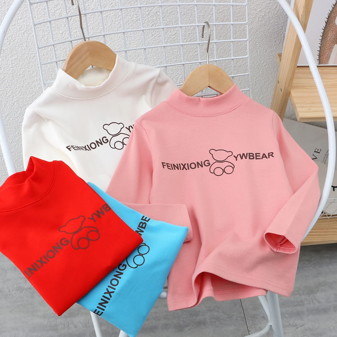 3003男女童半高领打底衫儿童春秋款棉体恤