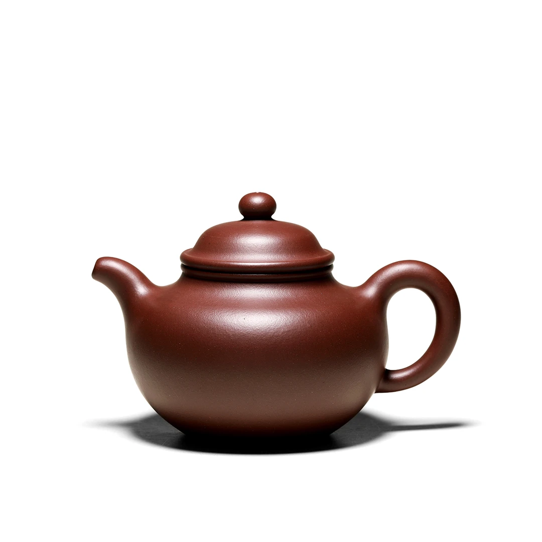 吴洁  掇球 原矿老紫泥 330cc  全手工手制紫砂壶茶具 高旭峰徒弟