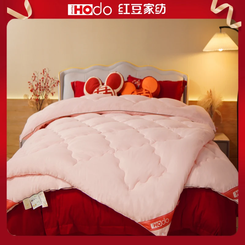 【红豆家纺】二合一四季家用子母被高端夏季薄款蚕丝绒被加厚被芯03