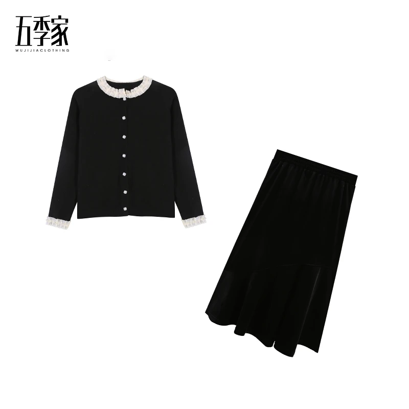 橘子-红色/黑色上衣思思ZL41198+ZL30504半裙