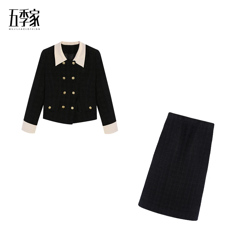 2024大码秋季新款小香风外套气质显瘦半身裙两件套ZL99381