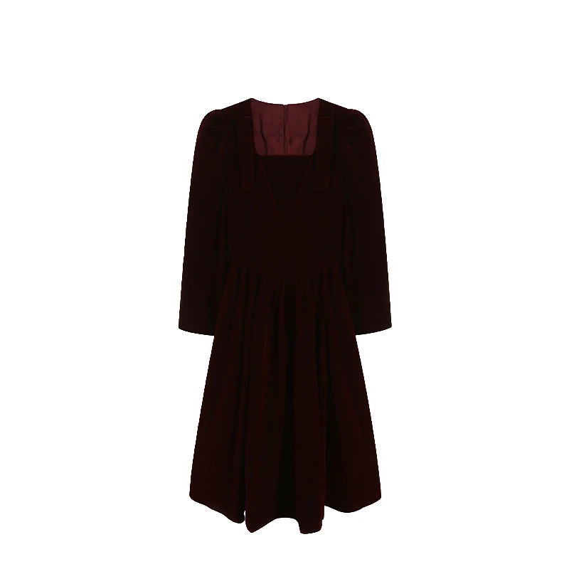 静静--复古法式小黑裙显瘦气质黑色连衣裙礼服ZL39965