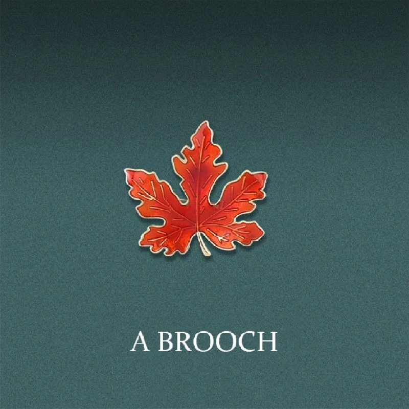 秋天的向日葵枫叶胸针新款潮个性高档女别针复古气质百搭徽章配饰