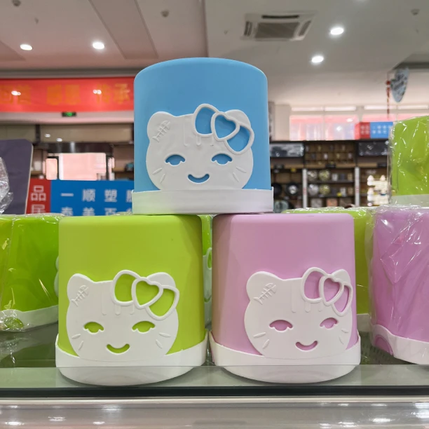0349伊而美圆形卡通纸巾盒