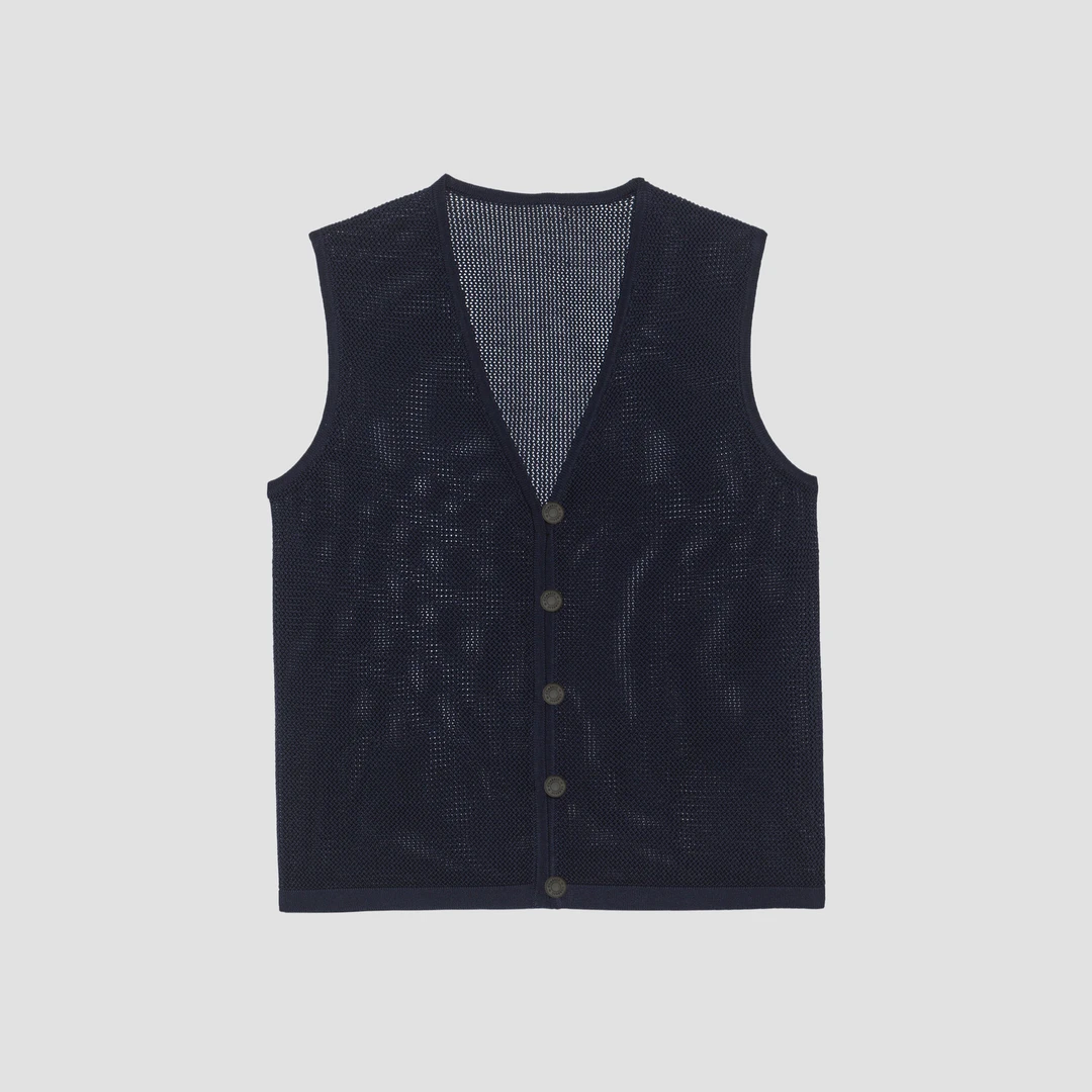 【清仓不退换】“时光沙漏”夏季休闲桑蚕丝莱赛尔镂空针织背心罩衫